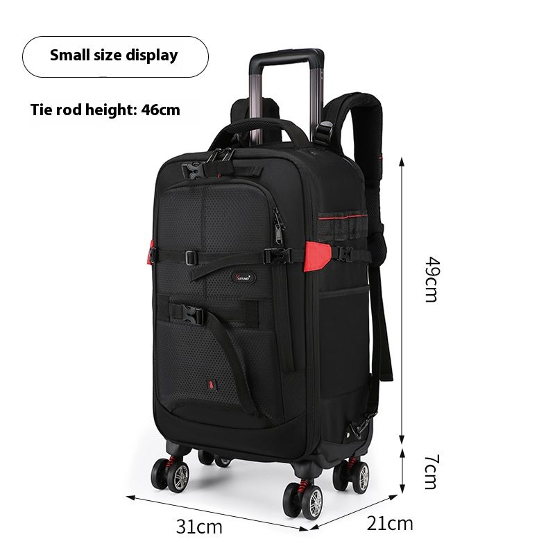 Camera Bag Waterproof Professional DSLR Suitcase Bag Video Photo Digital Camera Trolley Backpack On Wheels_voghion.com