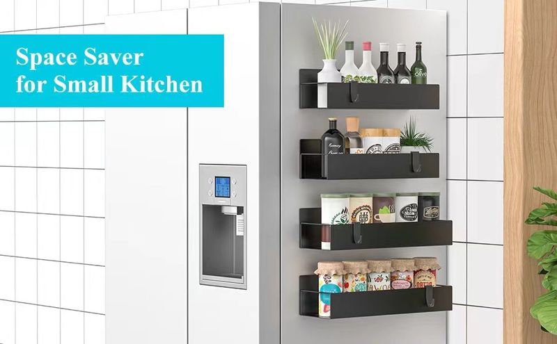 Support magnétique pour rangement d'ustensiles de cuisine, sans perçage, pour épices, réfrigérateur_voghion.com