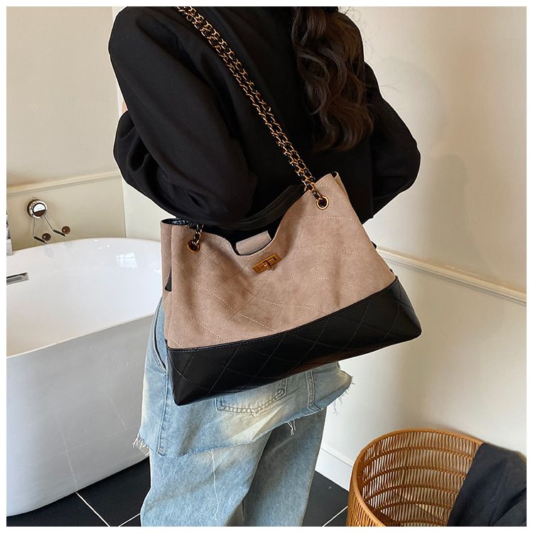 Borsa a tracolla singola trapuntata per donna, modello nuovo 2025 alla moda e semplice, borsa a tracolla minimalista di grande capacità_voghion.com