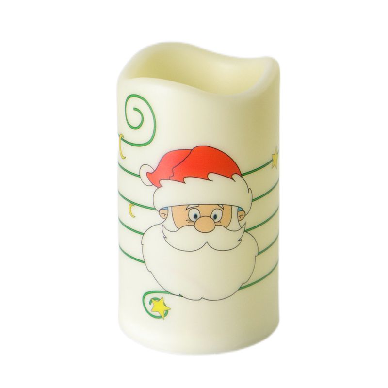 4 Piece Set Of Printed DIY Layout Candle Glow Theme Party Decoration LED Electronic Candle Light Festival Light Up_voghion.com