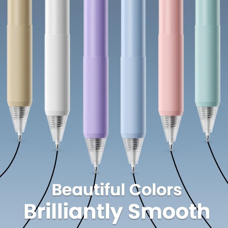 Penne gel inchiostro nero 4 pezzi 0,5 mm punta fine penna per scrittura fluida forniture per ufficio scuola_voghion.com