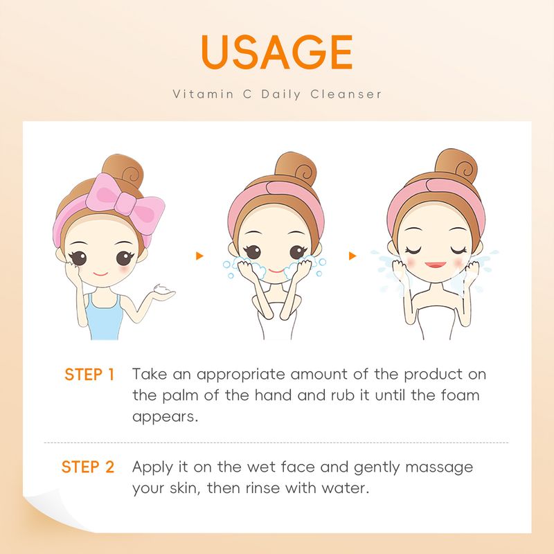 Scrub e trattamenti per il corpo LAIKOU Detergente viso alla vitamina C 50 g (versione) Detergente idratante e nutriente per pori fini_voghion.com