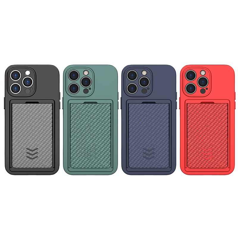 For Iphone 13 14 Pro Max Plus Business Man Sliding Card Key Holder Phone Case Cover_voghion.com