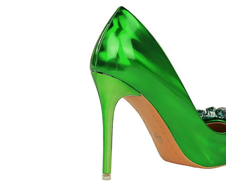 1829-H27 stila banketu stila plānas, seklas mutes, smaila kristāla bantīte, sieviešu apavi, augstpapēžu kurpes, vienvietīgas kurpes_voghion.com