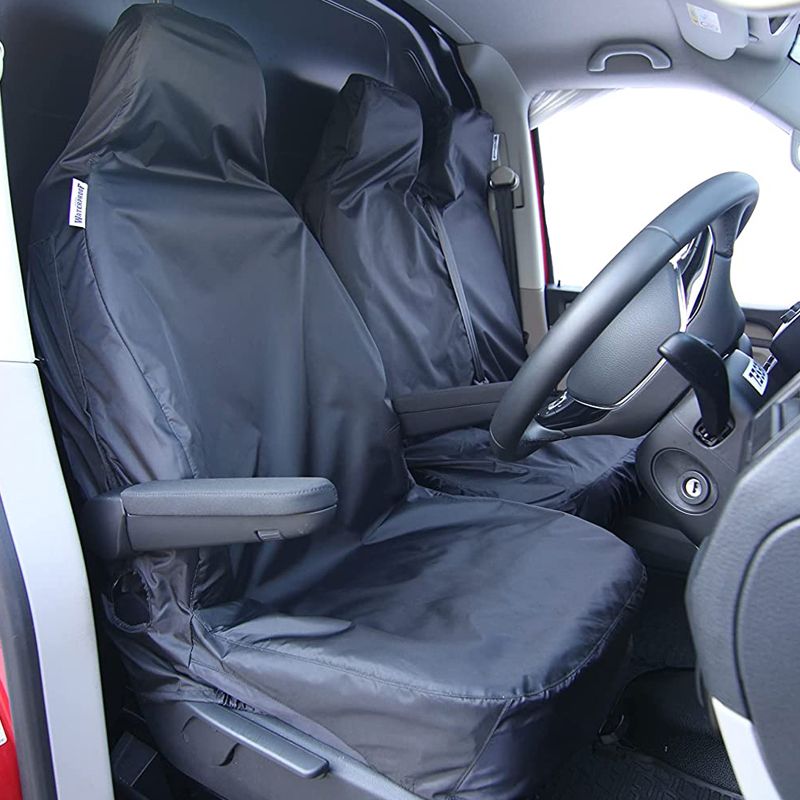 Coprisedili anteriori universali in poliestere impermeabile da 2 pezzi, per auto e furgoni, con retro antiscivolo e antipolvere, per auto e autobus_voghion.com