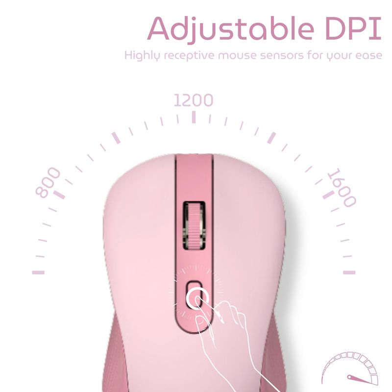 Wireless Keyboard And Mouse Set – Cute Pink Retro Style, Silent Mechanical Keys For Office/Girls (Bluetooth 5.0, Ultra-Thin, Plug & Play)_voghion.com