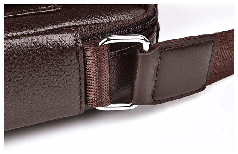 Small Male Shoulder Briefcase For Man PU Leather Tote Handbag Porter Messenger Satchels Crossbody Square Side Ipad Pouch_voghion.com