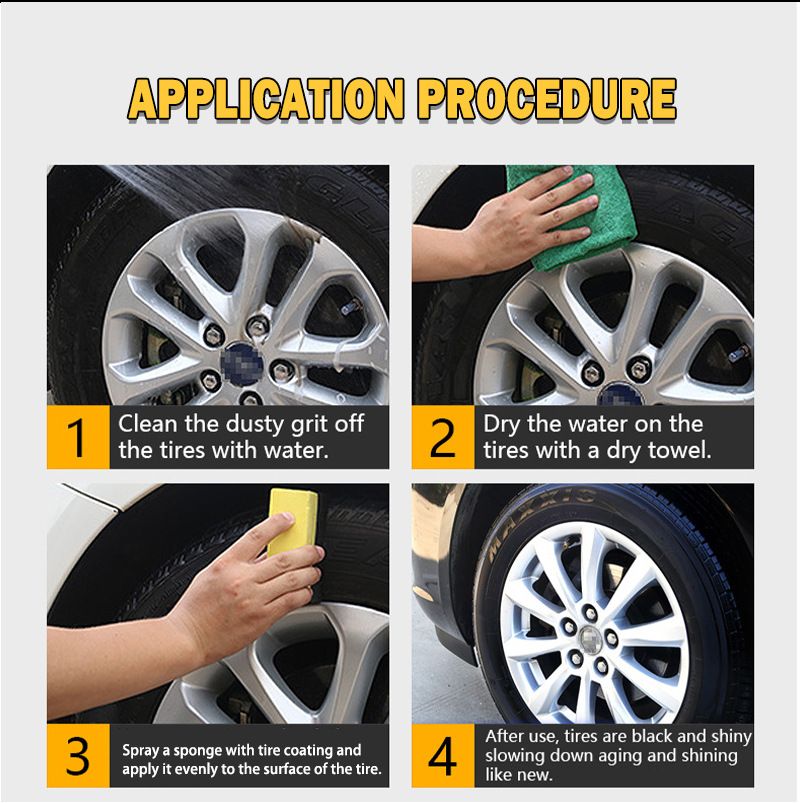 Ryekew Car Polisher Aging Whitening Renovation Coating Sealant Tire Brightener_voghion.com