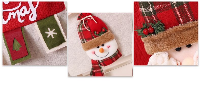 Décorations de Noël dessin animé couleur poupée tridimensionnelle housse de chaise élan table housse de chaise robe de cuisine_voghion.com