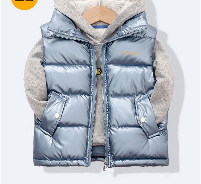 Çocuk pamuklu erkek çocuk kız bebek, orta yaşlı büyük çocuk, sonbahar ve yelek, kış dış giyim, çocuk_voghion.com