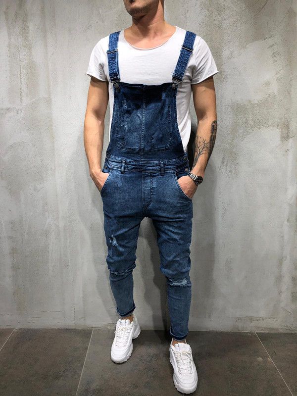 Jeans-Overalls, Hosenträger, Jeans-Strampler für Herren_voghion.com