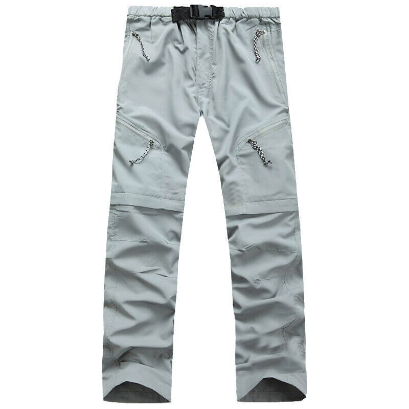 Erkek Moda Dönüştürülebilir Hızlı Kuru Zip Açık Yürüyüş Pantolon Koşu Koşu Nefes Alabilen Pantolon Şort_voghion.com