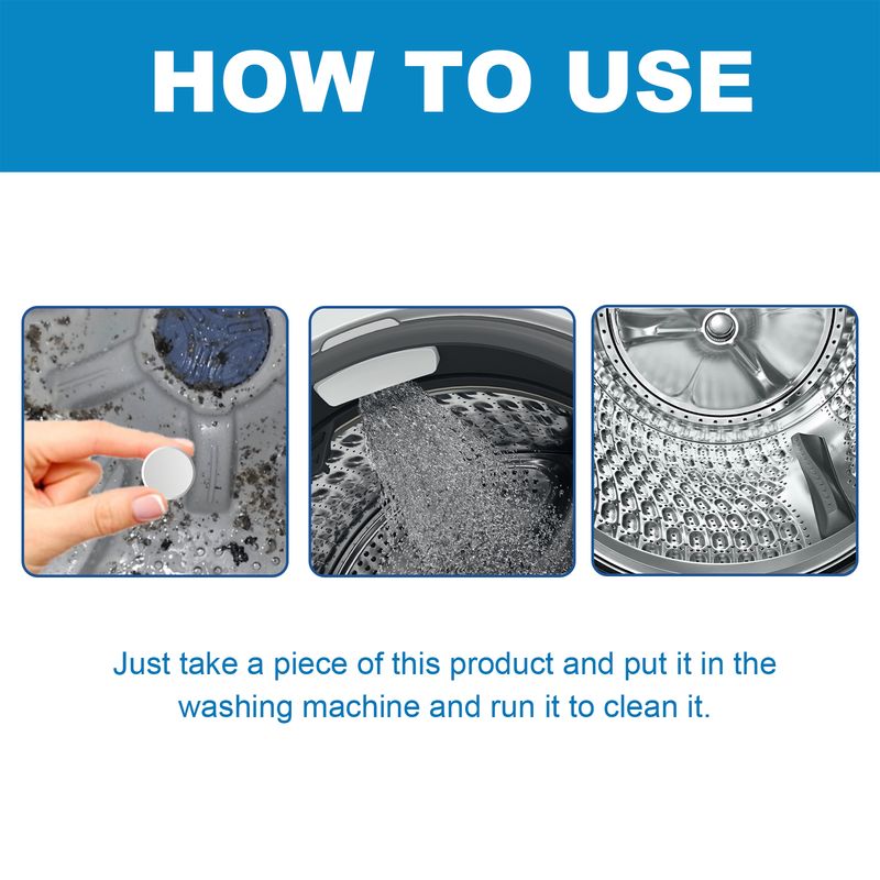 Jakehoe Laundry Machine Cleaning Tablets, Roller Washing Tank Remove Dirt Clean Smell Fragrant Clean_voghion.com