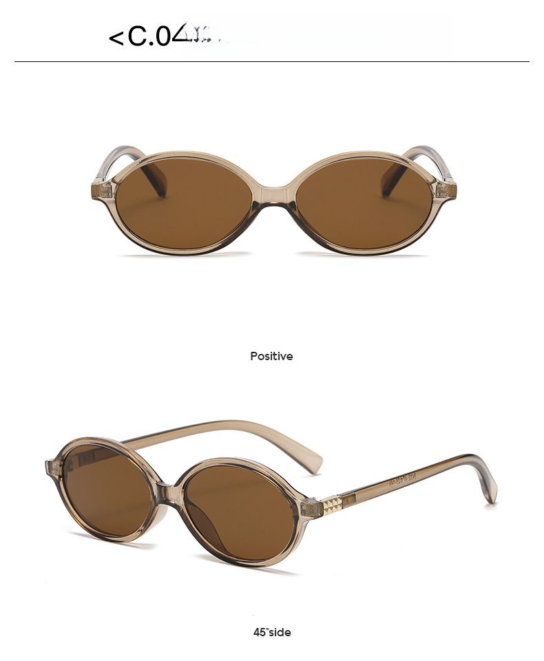 Jett 9432 Zhang Yuanying same style Oval small frame sunglasses retro Korean plain anti-blue light glasses can match myopia_voghion.com