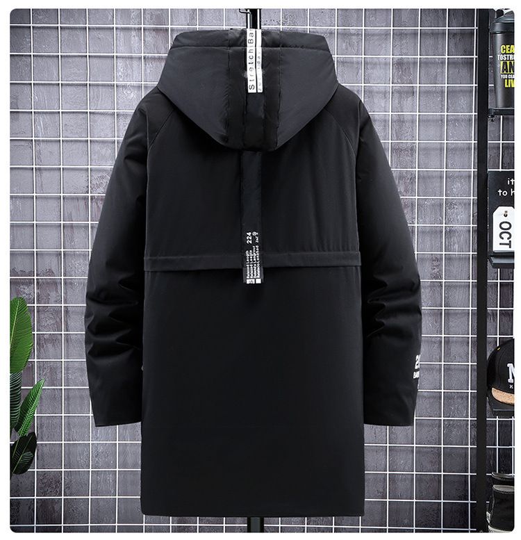 Cappotto invernale da uomo in cotone di grandi dimensioni, più velluto, spesso, di media lunghezza, parka largo, cappotto in cotone di grandi dimensioni_voghion.com