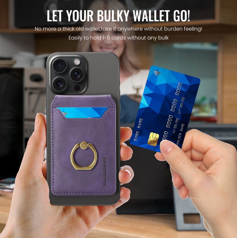 K1 For 16 Phone15 Ring Bracket Magnetic Card Holder Mobile Phone Magnetic Card Holder_voghion.com