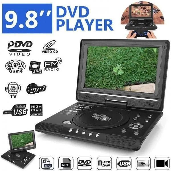 Novi američki standardni 9,8-inčni prijenosni DVD višejezični player EVD zaslon SD kartica USB multimedija cross 8_voghion.com