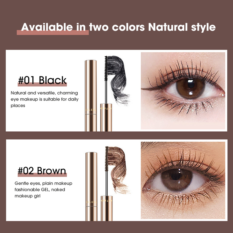 Mascara Ultra-Fine Black Waterproof 3D Silk Fiber Curling Volume Lashes Thick Lengthening Nourish Eyelash_voghion.com