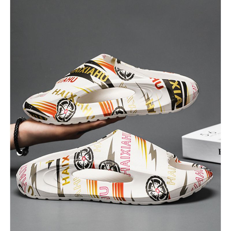 Slippers Men 2024 Four Seasons New EVA Flip-flops Thick Soles Step On Shit Feeling Sandals_voghion.com