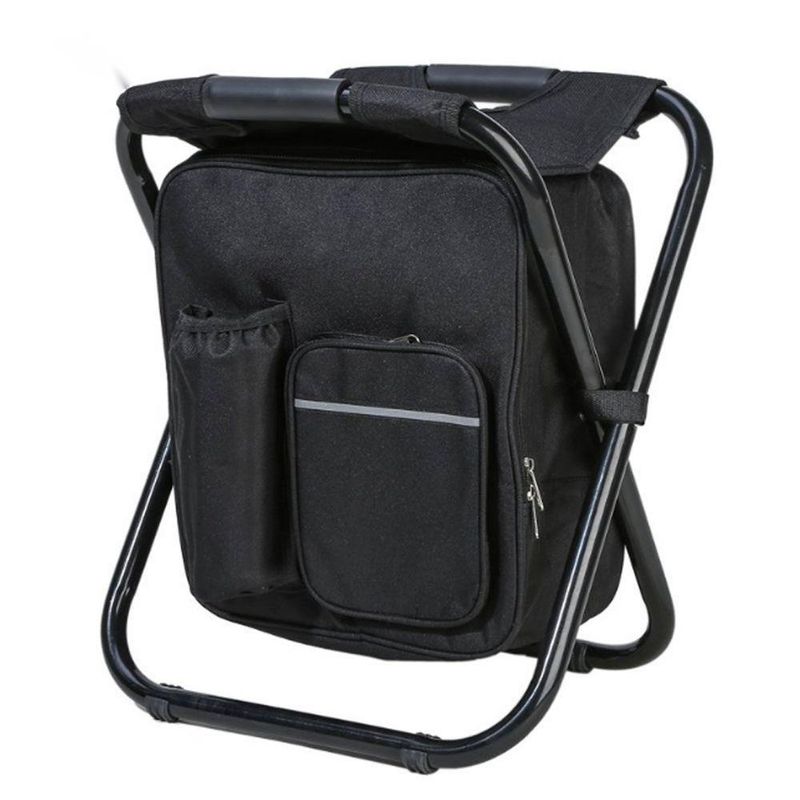 Sedia pieghevole portatile con isolamento, sgabello per borsa del ghiaccio, sedia da pesca per esterni, sedia da campeggio con zaino da spiaggia_voghion.com