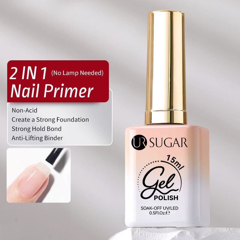 Adhésif et agent anti-soulèvement pour ongles UR SUGAR 2 en 1 | Adhésif naturel à séchage rapide pour une adhérence optimale du gel._voghion.com
