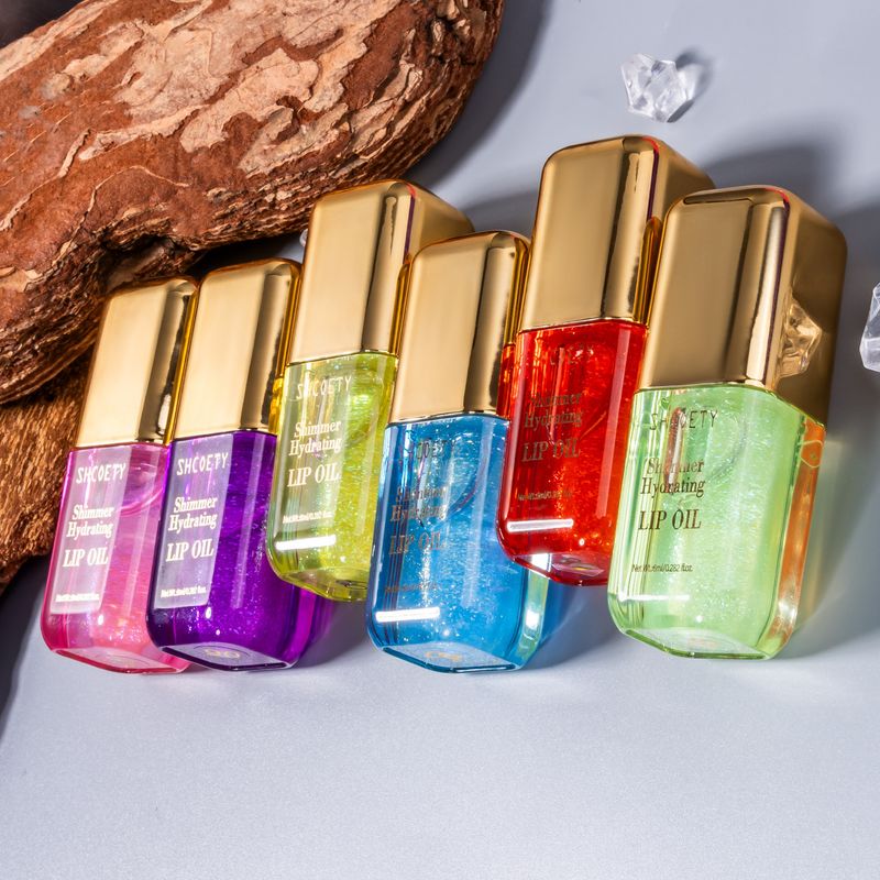 SHCOETY 6-Piece Minty Mirror Lip Oil Set - Hydrating, Long-Lasting & Non-Stick - Plumping Gloss For Dewy Lips_voghion.com
