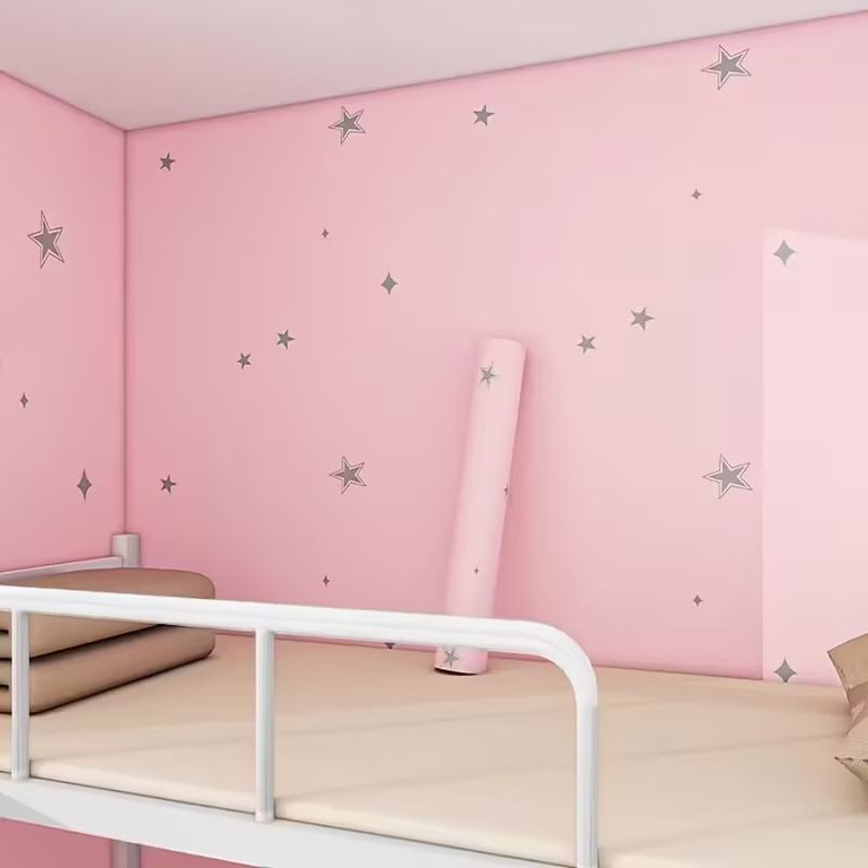 Neu Rosa Hintergrund Stern Schlafzimmer Wohnzimmer Abnehmbare Dekorative Selbst-klebe_voghion.com