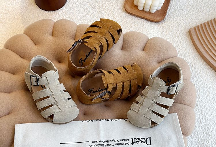 Sandali da spiaggia romani Birkenstoc per bambini, con suola morbida, stile coreano, estate 2025, nuovi, punta chiusa_voghion.com