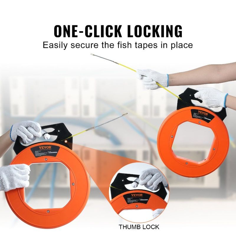 Cable Fish Wire 100 Ible Fiberglass Puller And 16inch Tape Housing Puller Wire Handle EasytoUse Ft With Fishi 3 Optimized Tool_voghion.com
