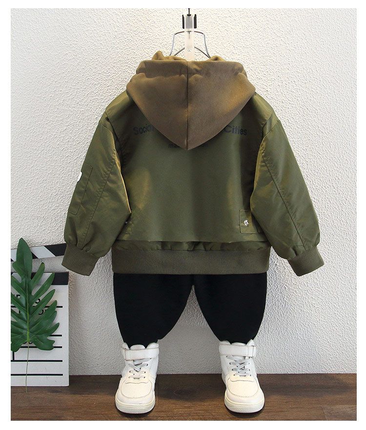 Giacca da baseball per bambini, primavera e autunno, elegante giacca con cappuccio per bambini di piccole e medie dimensioni_voghion.com