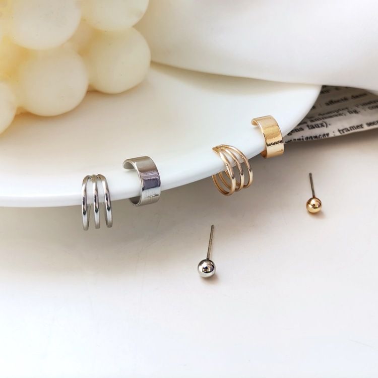 Elegante, modische, einfache Multi-Creolen-Manschetten für Frauen ohne Piercings im Hong Kong-Stil, coole Ohrknochenclips, Forest-Serie_voghion.com