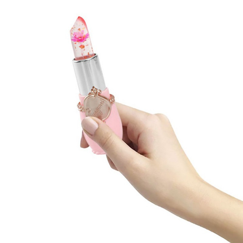 6 τεμ./Κουτί Crystal Clear Flower Jelly Lip Balm Kits Σετ θερμοκρασίας που αλλάζει χρώμα κραγιόν ενυδατικό Βιταμίνη Ε Ομορφιά Υγεία_voghion.com