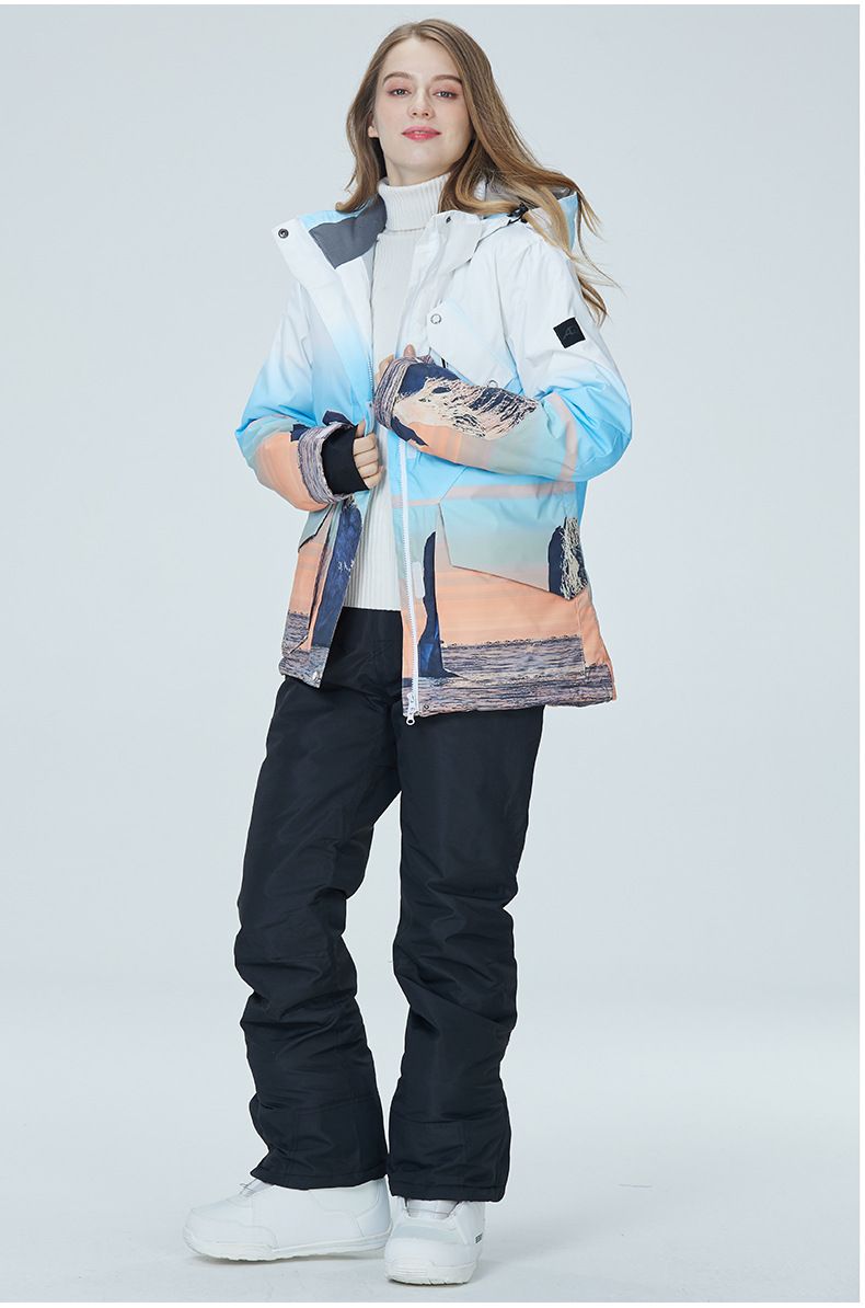Nuovo completo da donna, con tavola singola e doppia, giacca da sci invernale calda e spessa in stile coreano_voghion.com