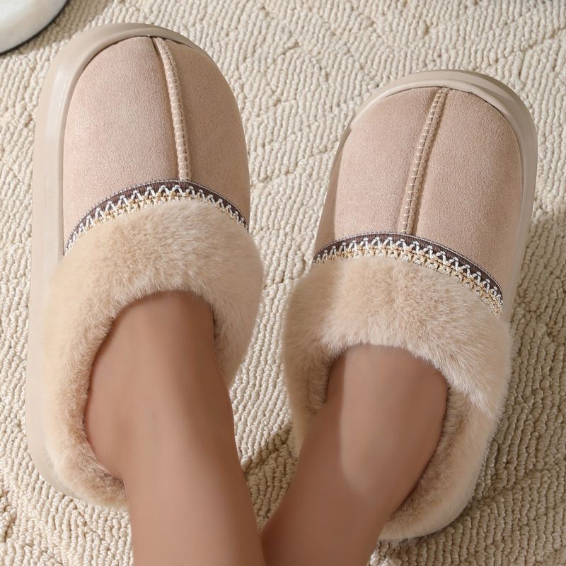 Pantofole soffici autunno e inverno pantofole spesse in cotone per esterni pantofole calde spesse in peluche per la casa_voghion.com