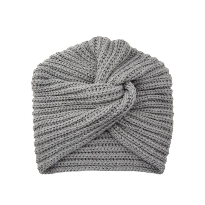 Women's Knitted Turban Hat Bohemia Cashmere Cross Wrap Head Indian Wool Bonnet Turbante Cap_voghion.com