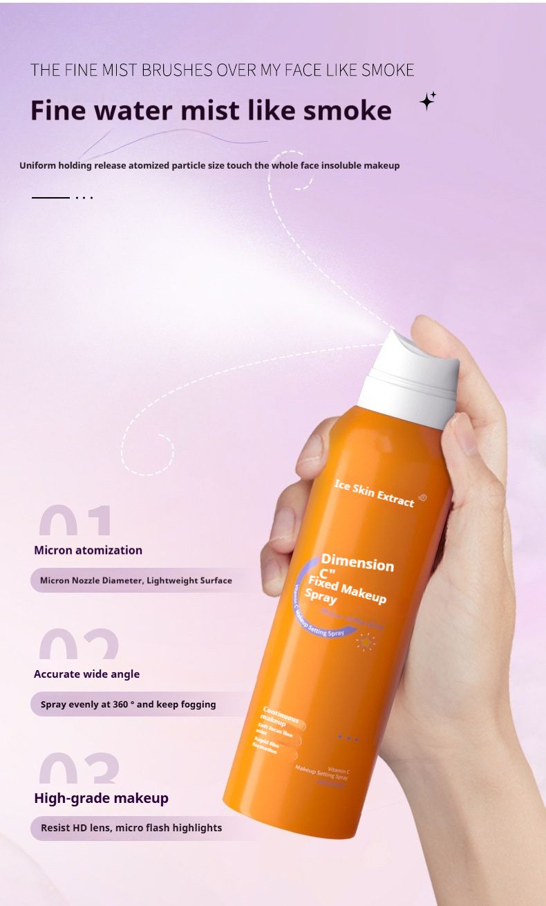 Langanhaltende Feuchtigkeitsversorgung, puderfrei, feuchtigkeitsspendend, Kontrolle, Vitamin C-Kosmetikspray_voghion.com