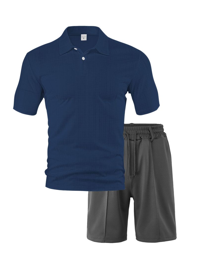Abbigliamento maschile New Pallets Camicia da uomo casual sportiva in lino con risvolto a quadri piccoli_voghion.com
