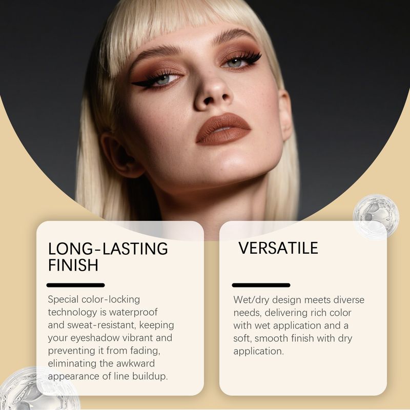 Zephoco Matte Single Color Series Natürliche Pigmentierung Langanhaltender tragbarer Make-up-Ausbesserungs-Lidschatten_voghion.com