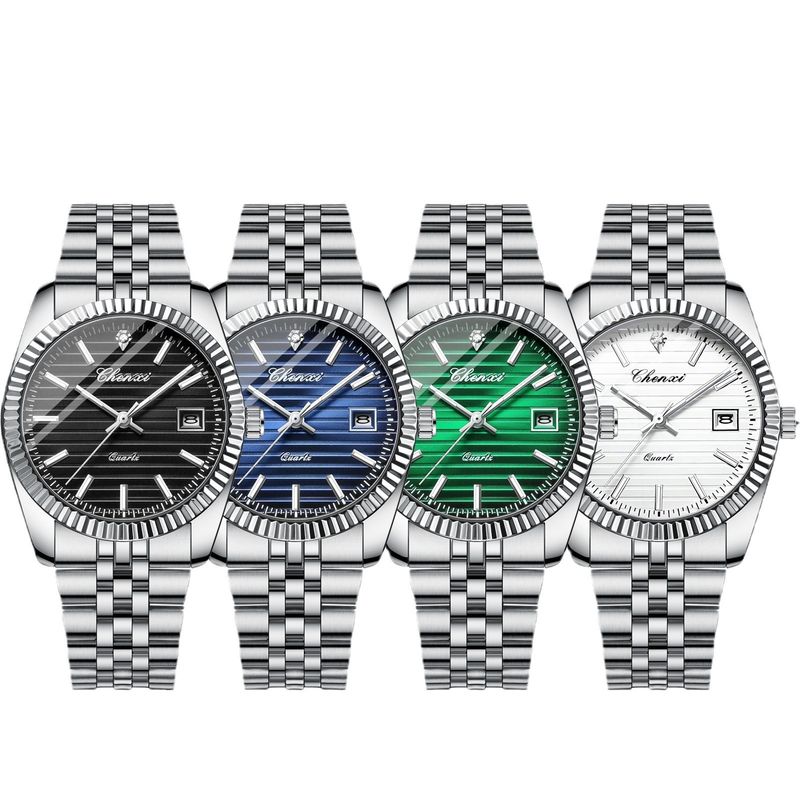 Montre à quartz tendance pour homme, bracelet en cuir, étanche, lumineuse, idéale pour les déplacements quotidiens, les fêtes, les anniversaires, la Saint-Valentin_voghion.com