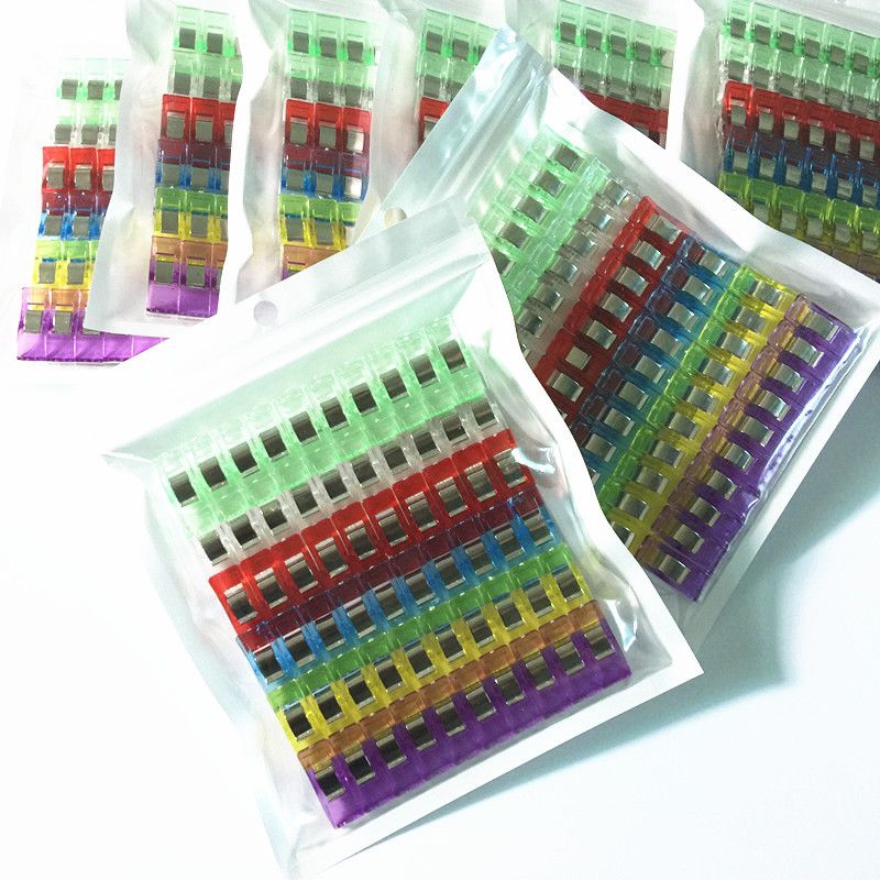 Neuer grenzüberschreitender Positionierungsrand, weißer und roter Kunststoff-Axt-Clip 33, Patchwork, fester mittlerer Nähclip_voghion.com