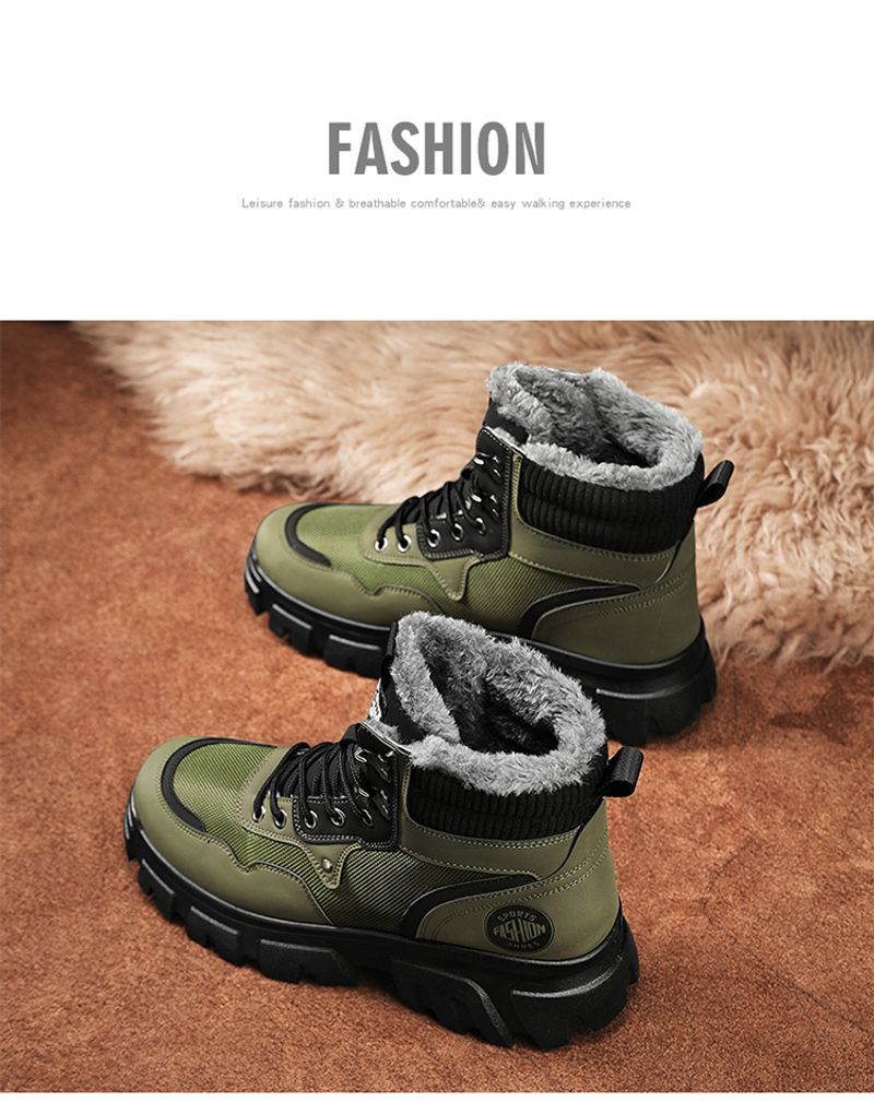 Herfst- en winternieuwe hoge katoenen herenschoenen met suède platform Martin Mid-tube mode-laarzen_voghion.com