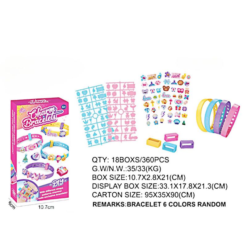 Fun beaded bracelet girl toy DIY production material package baby handmade gift children's small toys_voghion.com