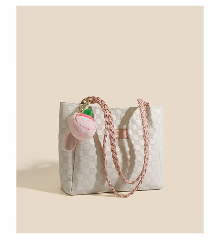 Borsa da donna minimalista con cinturino in tessuto, borsa da pendolarismo casual Linggetote, borsa da studente alla moda, grande capacità_voghion.com