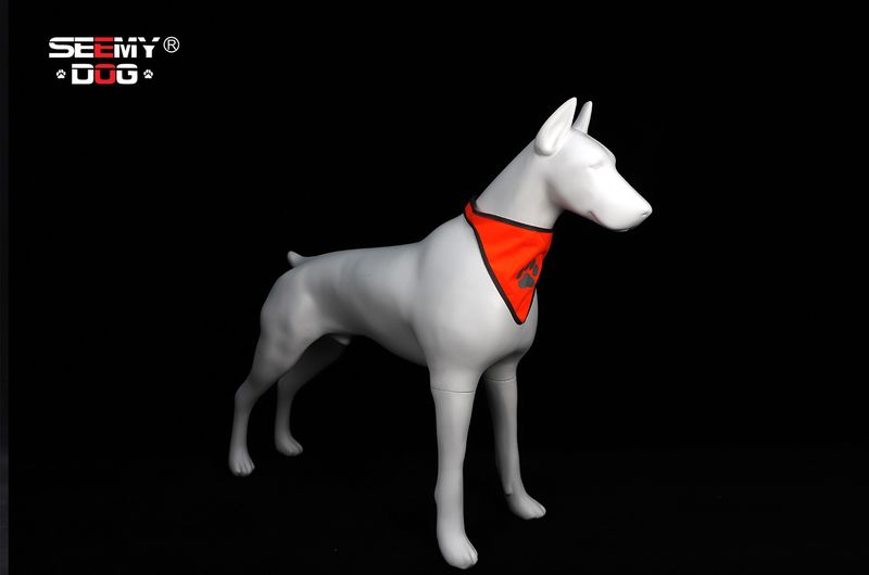 Pet Products Reflecterende sjaal voor huisdieren, hoge zichtbaarheid, verstelbare elastische halsband met drukknoopsluiting, regenboog reflecterende strepen, veilige zachte polyesterstof_voghion.com