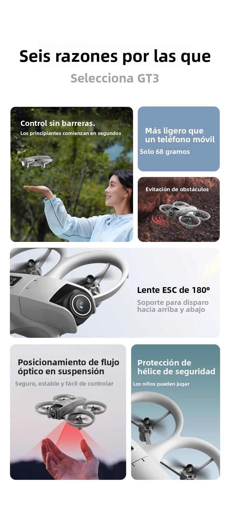 Drohnen-Luftbildfotografie HD 4K Dual GT3 RC Quadcopter mit optischem Fluss und Hindernisvermeidung Mini-UAV Geschenk für_voghion.com