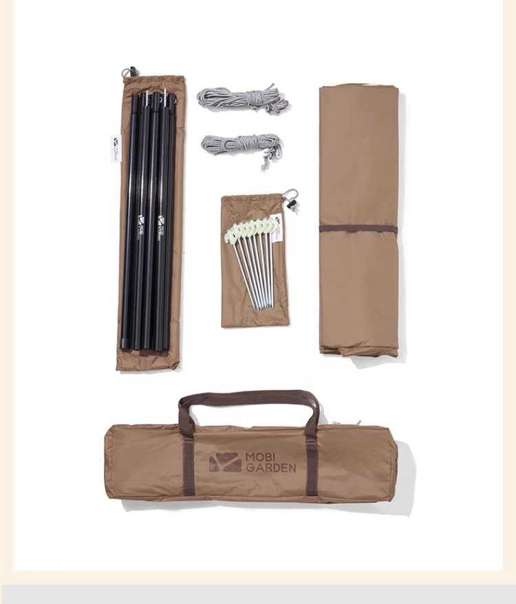 Mugod Tragbarer Sonnenschutz für Outdoor-Camping, regenfest, UV-Schutz, Strandüberdachung_voghion.com