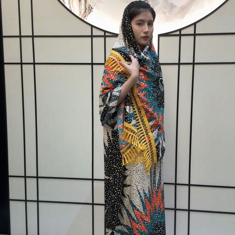 Neues ärmelloses Sommer-Mode-Kleid-Set, zweiteilig, Übergröße, Damenbekleidung mit Hijab-Robe_voghion.com