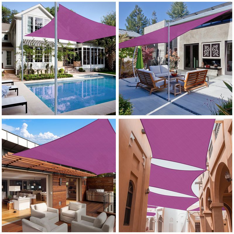 13'x10' Rectangle Sun Shade Sail/Red Purple_voghion.com