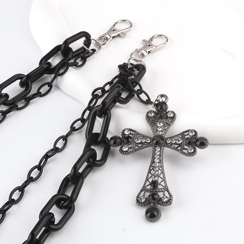 Spider Cross Street Dance Hose Halloween Mode Mehrschichtige Vielseitige Dekorative Metall Taillenkette_voghion.com