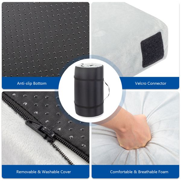 75"D x 25"W x 3"H Memory Foam Camping Mattress_voghion.com